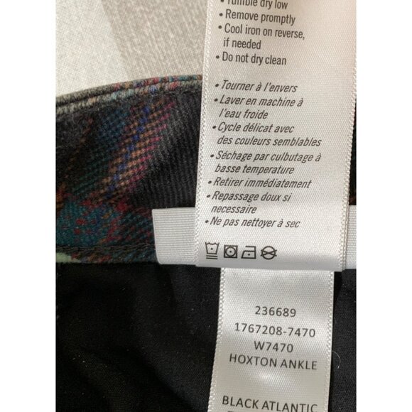 Paige Womens Hoxton Ankle Jeans Black Plaid Size 25 - Picture 8 of 8